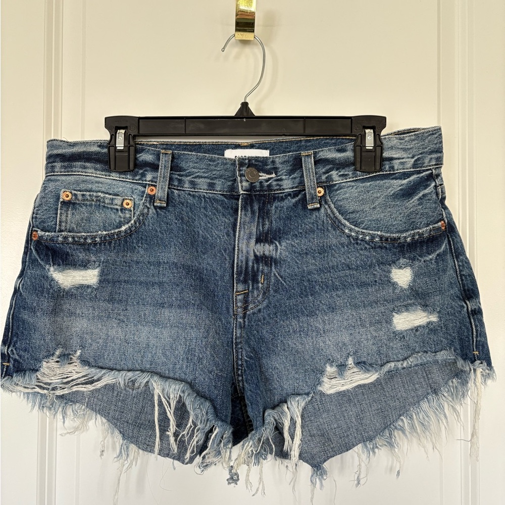 Pistola Blue Distressed Jean Shorts